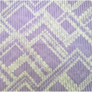 Vintage 60's 70's Light Purple White Optical Illusion Dimity-like‎ Fabric 2 Yds